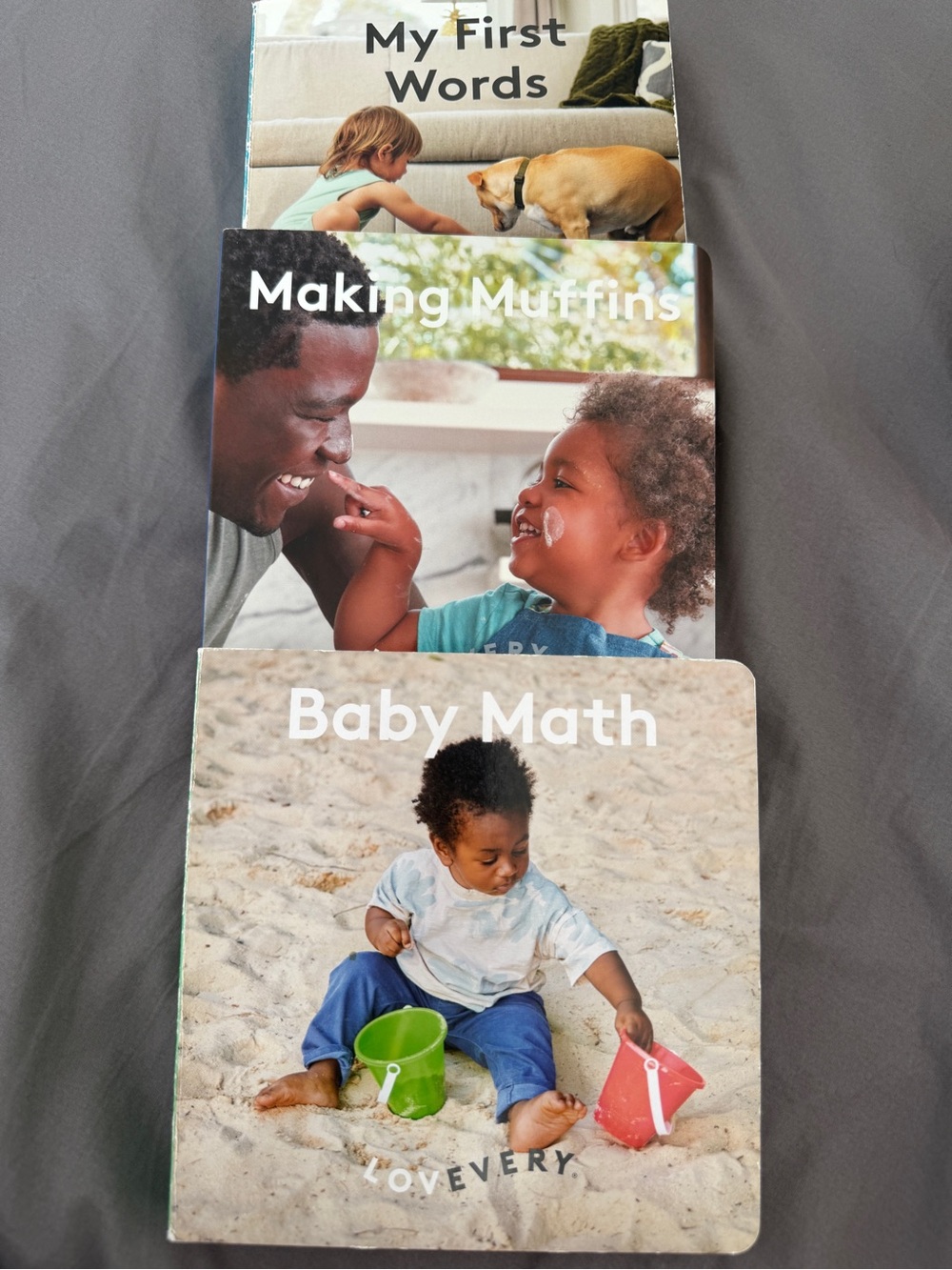 Lovevery Baby Books Bundle – My First Words, Making Muffins & Baby Math